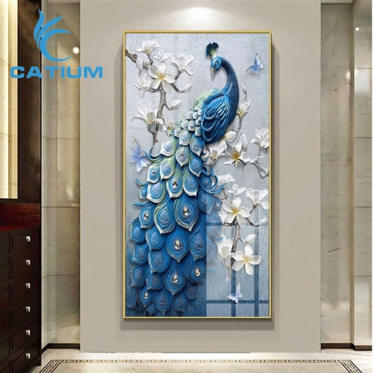 Tranh Nghệ Thuật Chim Công 3D
