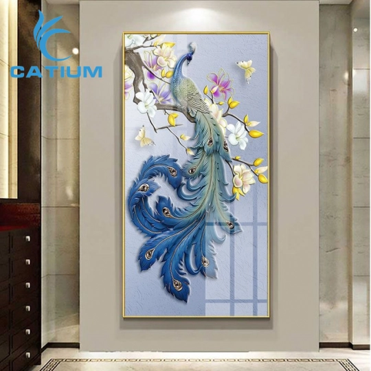 Tranh Nghệ Thuật Chim Công 3D