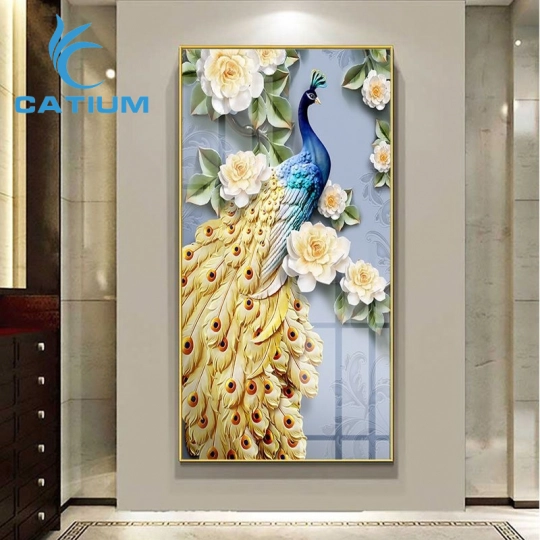 Tranh Nghệ Thuật Chim Công 3D
