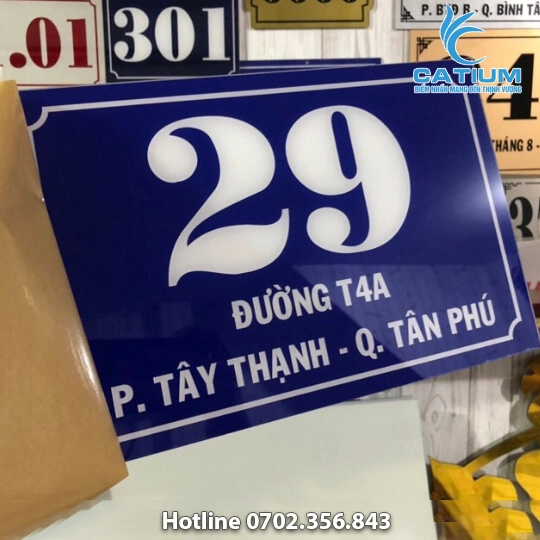 Biển Số Nhà Mica Phun Sơn