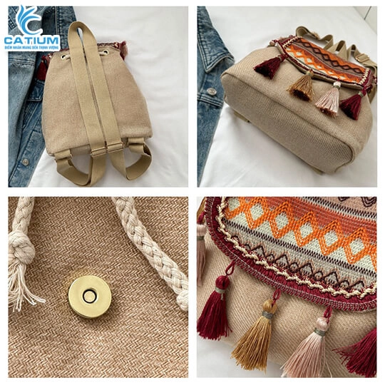 Balo Cói Hoạ Tiết Dân Tộc