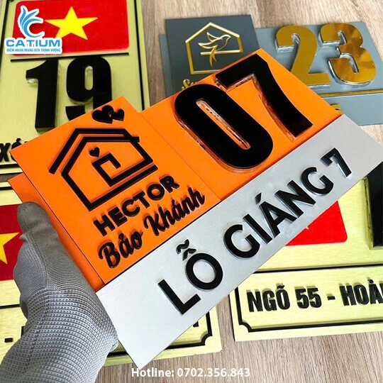 Bảng Địa Chỉ Mica Gắn Ngôi Nhà