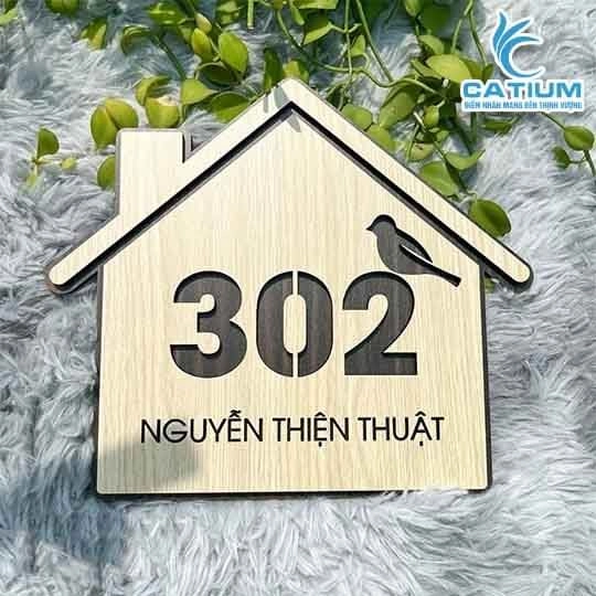 Bảng Gỗ Địa Chỉ Số Nhà Theo Yêu Cầu