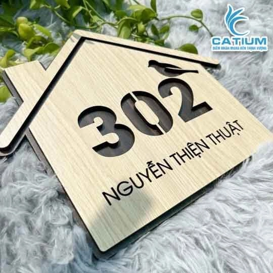 Bảng Gỗ Địa Chỉ Số Nhà Theo Yêu Cầu