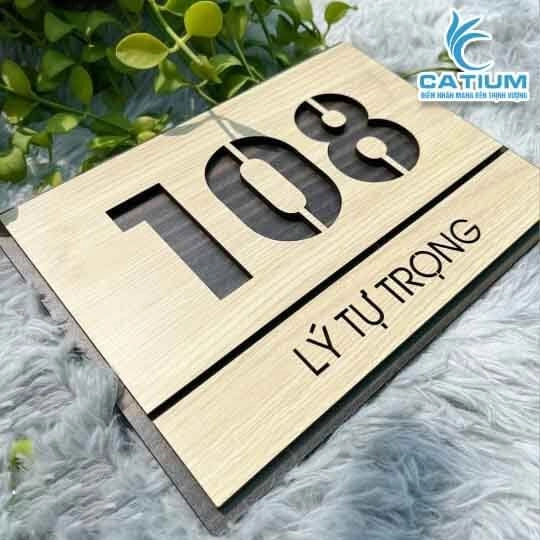 Bảng Gỗ Địa Chỉ Số Nhà Theo Yêu Cầu