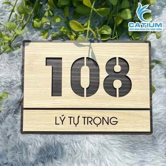 Bảng Gỗ Địa Chỉ Số Nhà Theo Yêu Cầu