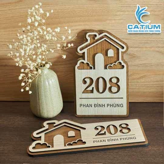 Bảng Gỗ Địa Chỉ Số Nhà Theo Yêu Cầu