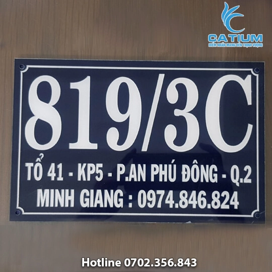 Biển Số Nhà Mica Phun Sơn