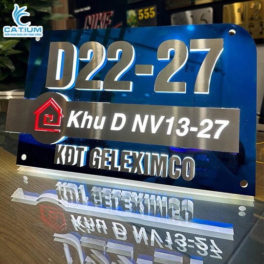 Biển Số Nhà Alu Có Đèn Led