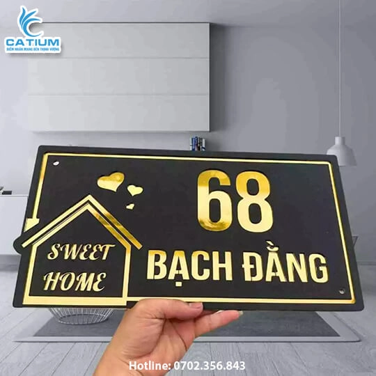 Bảng Địa Chỉ Mica Gắn Ngôi Nhà