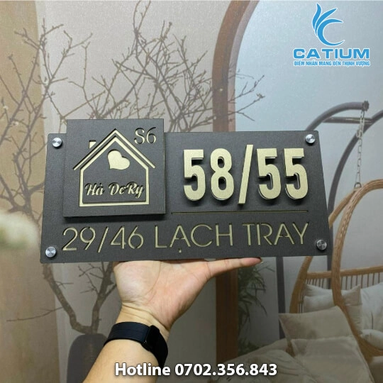 Bảng Số Nhà Mica Sần