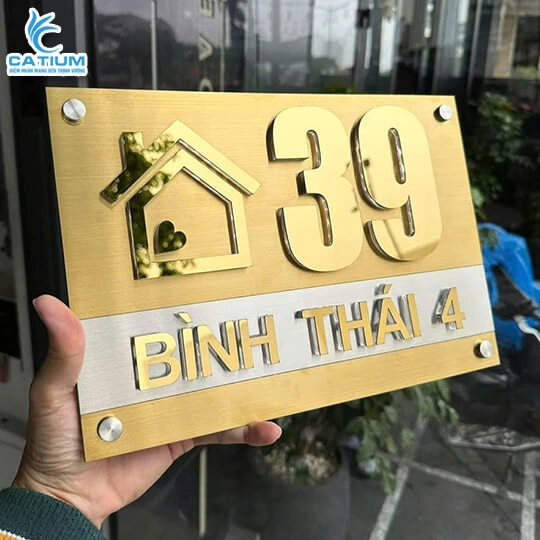 Bảng Địa Chỉ Alu Gắn Ngôi Nhà