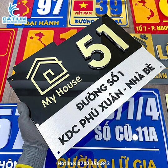 Bảng Địa Chỉ Mica Gắn Ngôi Nhà