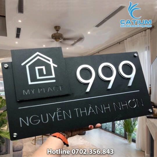Bảng Số Nhà Mica Sần