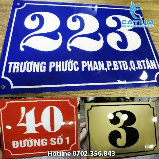 Biển Số Nhà Mica Phun Sơn