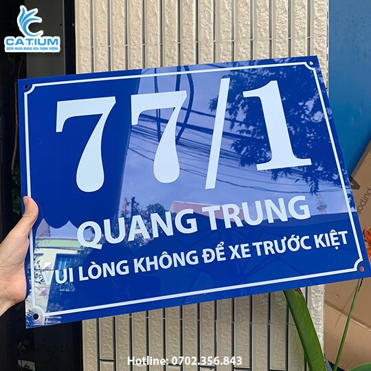 Biển Số Nhà Mica Phun Sơn