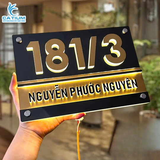 Biển Số Nhà Alu Có Đèn Led