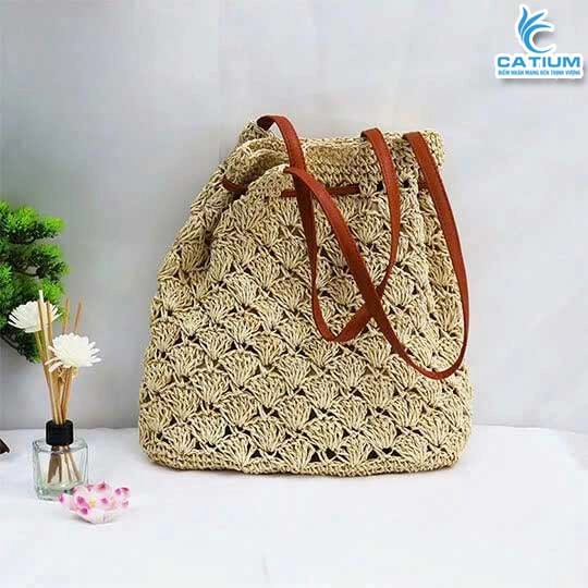 Túi Cói Vẩy Cá