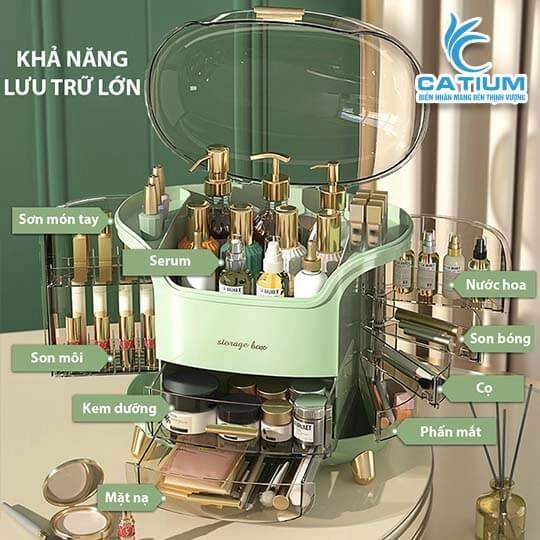 Hộp Đựng Mỹ Phẩm Có Nắp Đậy