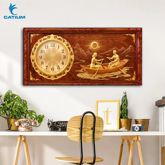 Tranh Đồng Hồ Mạ Vàng Cha Mẹ