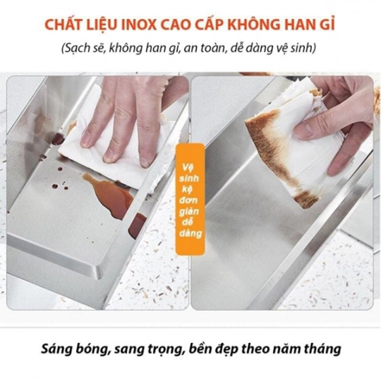 Kệ Dán Tường Đa Năng Inox Cao Cấp