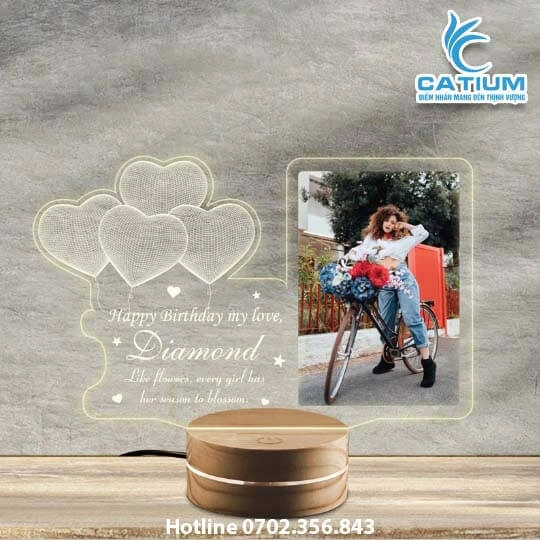 Đèn Led 3D Trái Tim