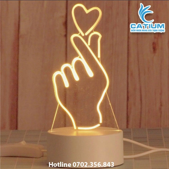 Đèn Ngủ Mica 3D Đế Nhựa