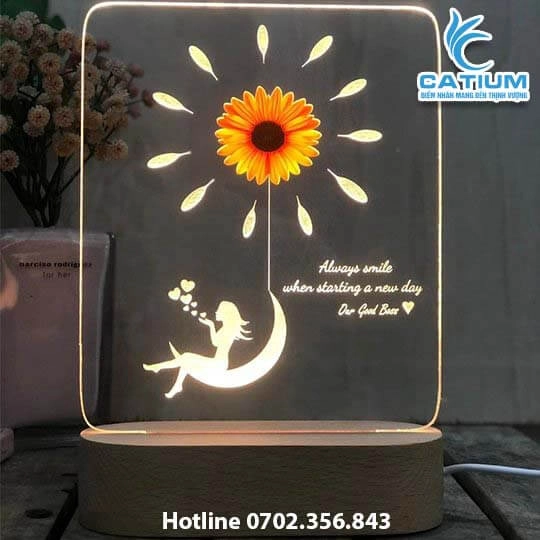 Đèn Led Để Bàn Mica 3D