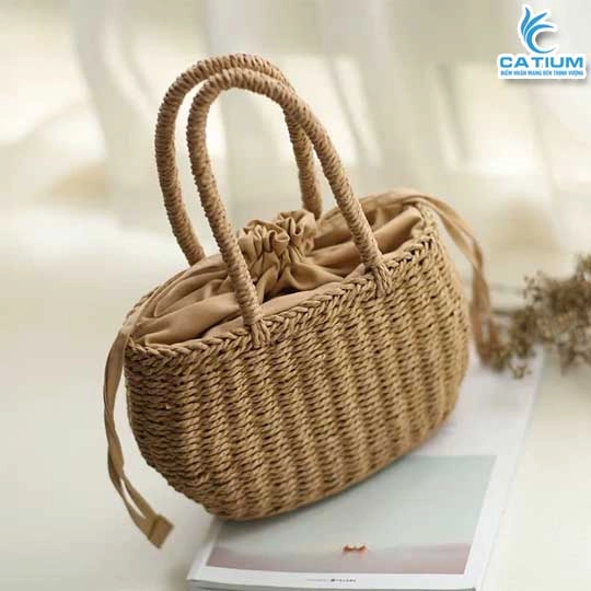 Giỏ Cói Hình Chóp Tròn