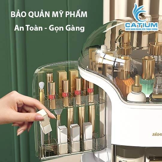 Hộp Đựng Mỹ Phẩm Có Nắp Đậy