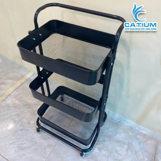 Kệ Xe Đẩy Spa 3 Tầng