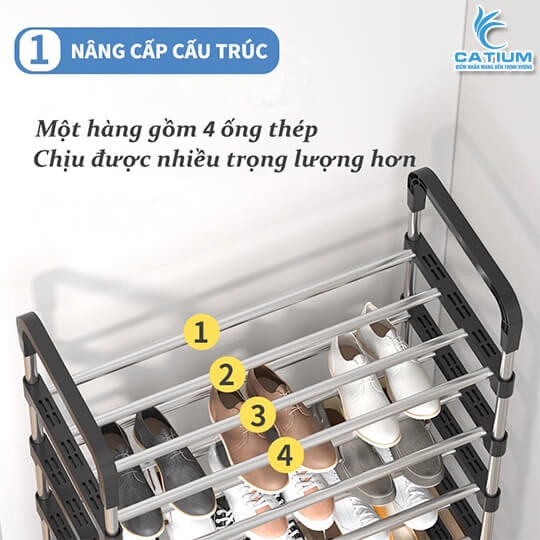 Kệ Để Giày Inox Đa Năng 5 Tầng
