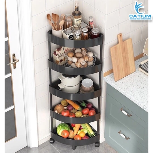 Kệ Góc Nhà Tắm Có Bánh Xe