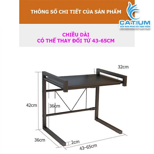 Kệ 2 Tầng Để Lò Vi Sóng Và Lò Nướng
