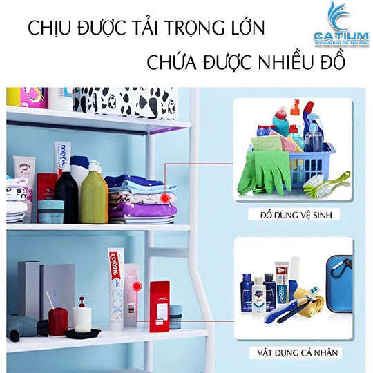 Kệ Máy Giặt 3 Tầng Thép Sơn Tĩnh Điện