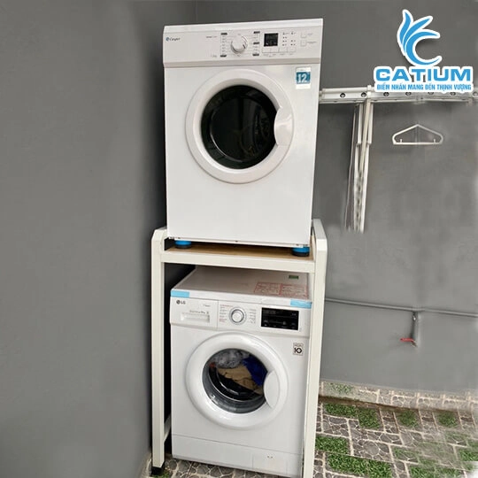 Kệ Máy Giặt Máy Sấy 2 Tầng Thông Minh Cho Máy Cửa Trước