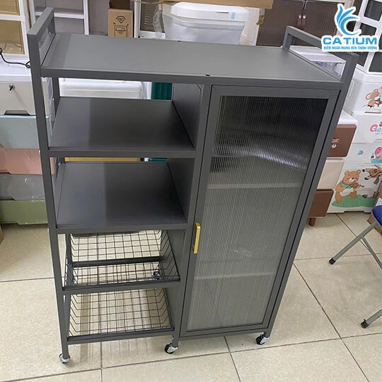 Kệ Tủ Bếp Có Cửa Chống Bụi