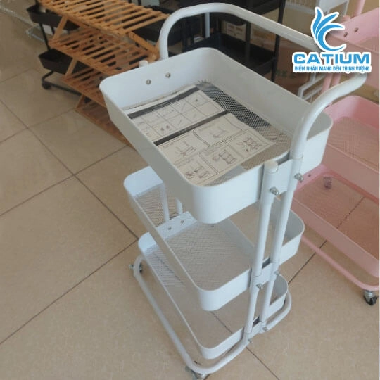 Kệ Xe Đẩy Spa 3 Tầng