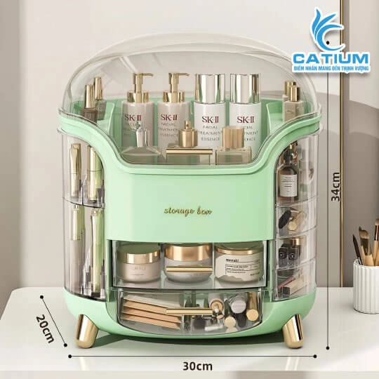 Hộp Đựng Mỹ Phẩm Có Nắp Đậy