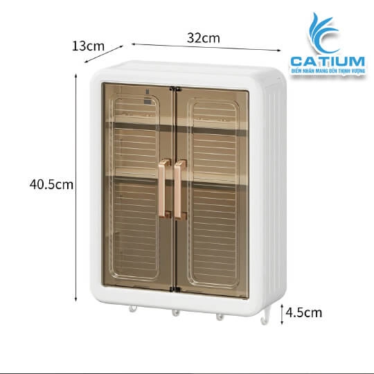 Tủ Đựng Mỹ Phẩm Treo Tường 3 Tầng