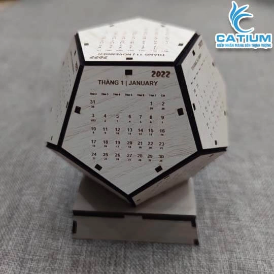 Lịch Gỗ 12 Mặt