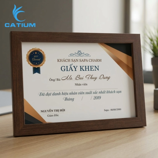Mẫu giấy khen vinh danh