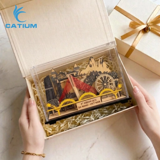 Mô hình gỗ 3D biểu tượng đà nẵng