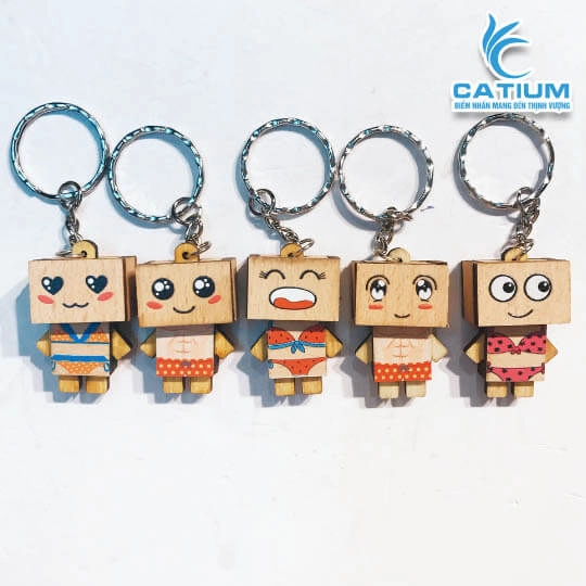 Móc Khóa Danbo Gỗ Khắc Laser