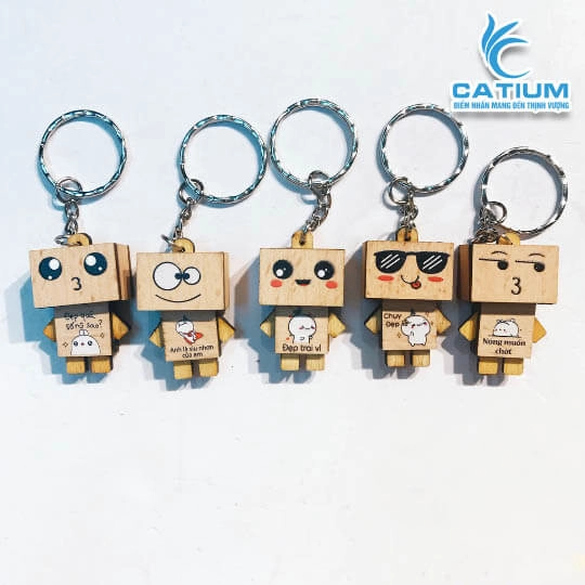 Móc Khóa Danbo Gỗ Khắc Laser