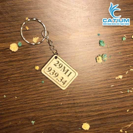 Móc Khóa Gỗ Khắc Tên