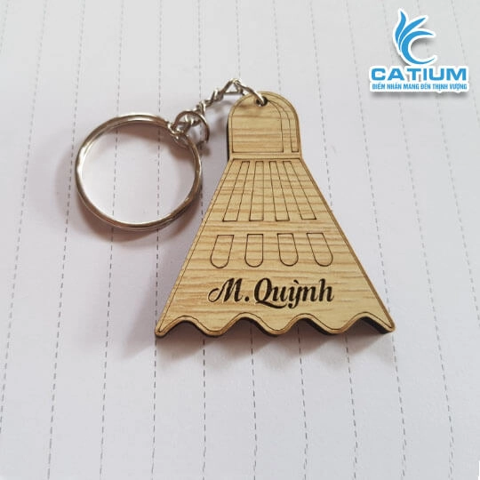 Móc Khóa Gỗ Khắc Tên
