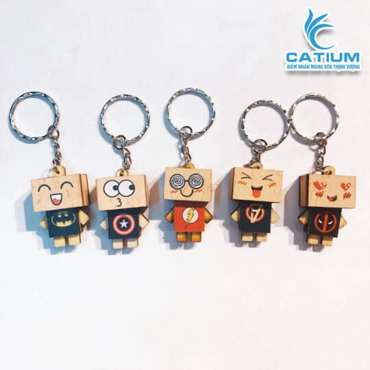 Móc Khóa Danbo Gỗ Khắc Laser
