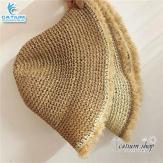 Nón Cói Viền Kem Tua Rua