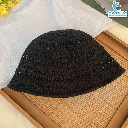 Mũ Len Bucket Dệt Thưa